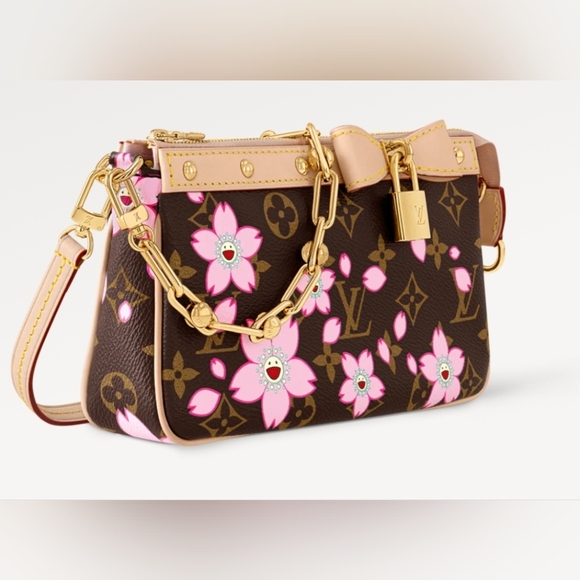 Louis Vuitton X TM MURAKAMI 2025 New Cherry Blossom Pochette Accessoires M13666 - Picture 1 of 13